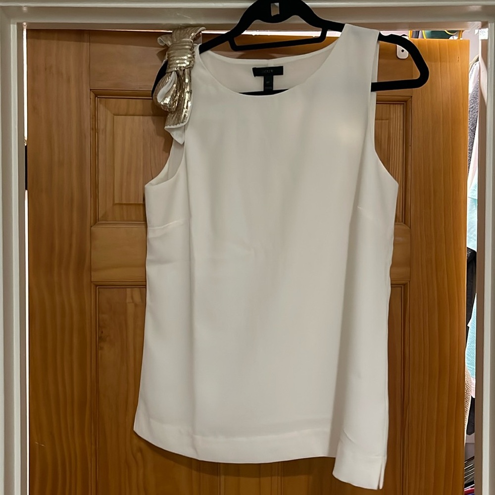 Jcrew sequin bow shirt